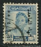 Ирак 1955 г. • Sc# 160 • 28 f. • Расторжение англо-иракского договора • Король Фейсал II • надпечатка • Used F-VF