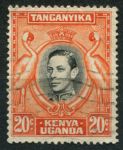 Кения, Уганда и Танганьика 1938-1954 гг. • Gb# 139b • 20 c. • Георг VI • основной выпуск • журавли • Used F-VF