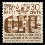 Мексика 1946г. SC# C158 • 30c. Создание ООН • авиапочта • MNH OG VF