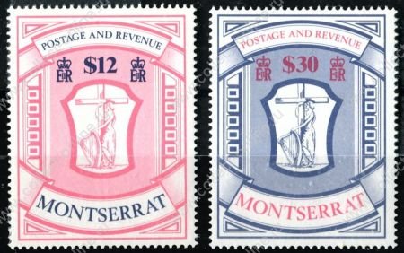 Монтсеррат 1983 г. • SC# 501-2 • $12 и $30 • Эмблема острова • полн. серия • MNH OG XF ( кат.- $20 )