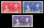 Маврикий 1937 г. • Gb# 249-251 • Коронация Георга VI • полн. серия • MNH OG VF