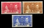 Монтсеррат 1937 г. • Gb# 98-100 • Коронация Георга VI • полн. серия • MNH OG VF