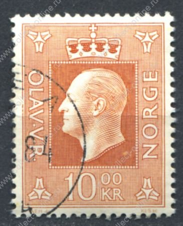 Норвегия 1969 - 1983 гг. • SC# 541 • 10 kr. • Король Улаф V • стандарт • Used F-VF