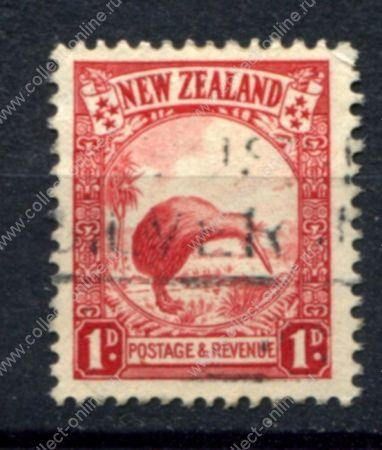 Новая Зеландия 1936-1942 гг. • Gb# 578 • 1 d. • птица киви • стандарт • Used F-VF