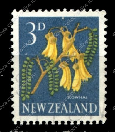 Новая Зеландия 1960-1966 гг. • SC# 337 • 3 d. • Основной выпуск • цветы(коухай) • Used F-VF