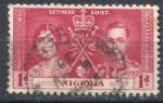 Нигерия 1937 г. • Gb# 46 • 1 d. • Коронация Георга VI • Used F-VF ( кат. - £2.5 )