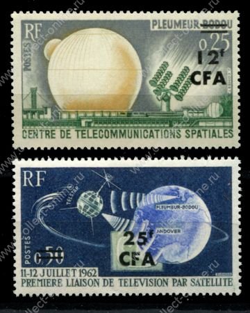 Реюньон 1963 г. • Iv# 355-356 • Космическая связь и телевидение • полн. серия • MNH OG VF