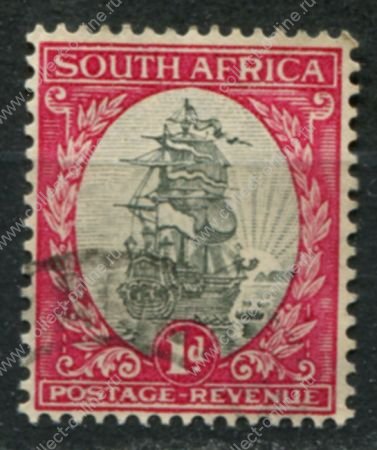 Южная Африка 1926-1927 гг. • Gb# 31 • 1 d. • осн. выпуск • парусный фрегат • англ. текст • Used F-VF