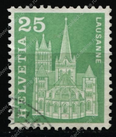 Швейцария 1960-3 гг. Sc# 386 • 25 c. • кафедральный собор Лозанны • стандарт • Used VF