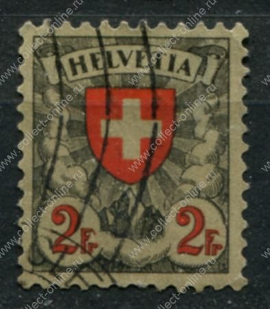Швейцария 1924 г. • Mi# 197 • 2 fr. • Герб Швейцарии • стандарт • Used VF • ( кат.- €8+ )