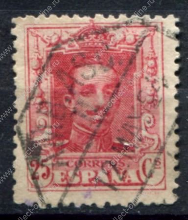 Испания 1923 г. • Mi# 289 • 25 c. • Альфонсо XIII • стандарт • Used F-VF
