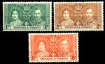Тринидад и Тобаго 1937 г. • Gb# 243-245 • Коронация Георга VI • полн. серия • MH OG VF 