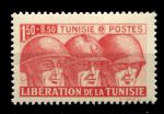Тунис 1944 г. • Iv# 249 • 1.50+8.50 fr. • Освобождение союзными войсками • MNH OG VF