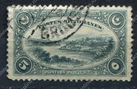 Турция 1920 г. • Sc# 595 • 5 pi. • основной выпуск • пролив Босфор • Used F-VF