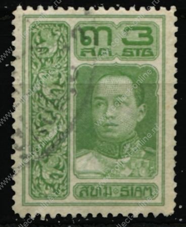 Таиланд 1912 г. • Sc# 146 • 3 s. • король Вачиравудх • стандарт • Used F-VF