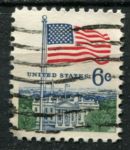 США 1968 г. • Sc# 1338 • 6 c. • флаг • стандарт • Used F-VF