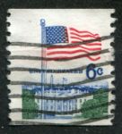 США 1968 г.(1969) • Sc# 1338A • 6 c. • флаг • из рулонов • стандарт • Used F-VF