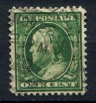 США 1922-1925 гг. • Sc# 552 • 1 c. • Бенджамин Франклин • стандарт • Used F-VF