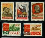 СССР 1957 г. • Сол# 2065-9 • 40-летие Октябрьской революции • полн. серия • MH OG VF