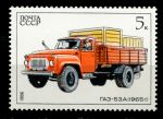 СССР 1986 г. • Сол# 5752 • 5 коп. • Автомобили (грузовики) • ГАЗ-53A • MNH OG XF ( кат. - ₽ 15 )