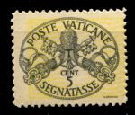 Ватикан 1945 г. • Mi# PM 7 • 5 c. • герб Ватикана • служебный выпуск ( для сборов ) • MNH OG VF