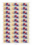 СССР 1975 г. • Сол# 4460 • 20 коп. • Космический полет кораблей Союз и Аполлон • лист 30 марок(3х10) • MNH OG XF
