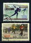 СССР 1952 г. Сол# 1671-2 • 40 и 60 коп. • Зимний спорт • 2-й выпуск (1957 г.) • полн. серия • Used(ФГ)/** XF