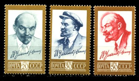 СССР 1961 г. Сол# 2573-5 • В. И. Ленин • стандарт • MH OG XF • полн. серия