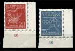 ГДР 1956 г. • Mi# 539-540 • 20 и 35 pf. • Летние Олимпийские Игры, Мельбурн • полн. серия • MNH OG XF+ ( кат. - €2 )