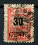 Мемель 1923 г. • Сол# 76 • 30 cent/100 M. • надпечатка нов. номинала • Used VF