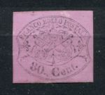 Римские государства 1867 г. • Mi# 18 • 80 c. • розовая бум. • MNG VF ( кат. - €150* )