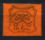 Римские государства 1867 г. • Mi# 15 • 10 c. • оранж. бум. • MNG VF ( кат. - €750* )