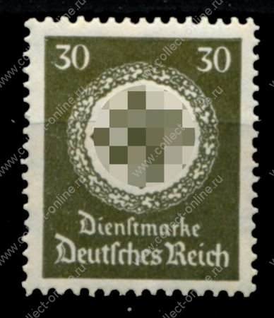 Германия 3-й рейх 1934 г. • Mi# D141 • 30 pf. • для оплаты госпочты • служебные • в.з. свастика • MNH OG VF