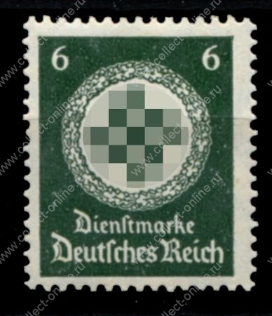 Германия 3-й рейх 1934 г. • Mi# D135 • 6 pf. • для оплаты госпочты • служебные • в.з. свастика • MNH OG VF