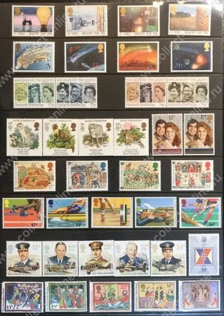 Великобритания 1986 г. • 9 полн. серий • 39 марок • годовой набор (буклет почты) • MNH OG VF