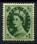Великобритания 1952-1954 гг. • Gb# 526 • 9 d. • Елизавета II • стандарт • MH OG VF ( кат. - £30 )