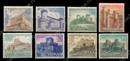 Испания 1967 г. • Mi# 1699-1706 • Замки и крепости • полн. серия • MNH OG VF