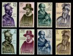 Испания 1964 г. • Mi# 1511-1518 • Исследователи и завоеватели Америки(конкистадоры) • полн. серия • MNH OG VF ( кат.- €8 )