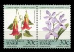 Тувалу • Нанумага 1985 г. • Mi# 43-44 • 30 c. • полевые цветы • пара • MNH OG VF