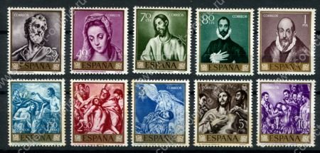 Испания 1961 г. • Mi# 1215-1234 • Живопись, художники • Эль Греко • полн. серия • MNH OG VF ( кат. - €12 )