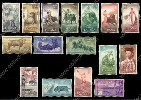 Испания 1960 г. • Mi# 1151-1166 • Коррида • полн. серия • MNH OG VF