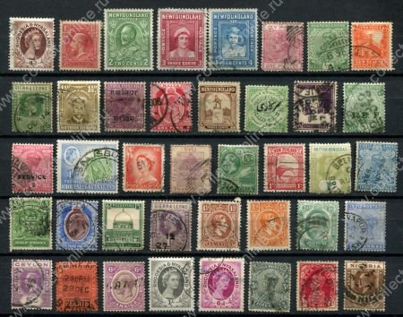 Британские колонии • 40 разных старинных марок • Used F-VF