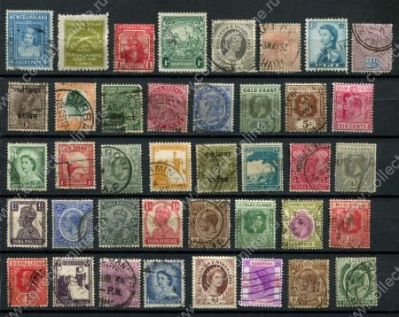 Британские колонии • 40 разных старинных марок • Used F-VF