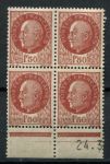 Франция 1942 г. • Mi# 524 • 1.50 fr. • маршал Петен • стандарт • кв. блок • MNH OG VF*