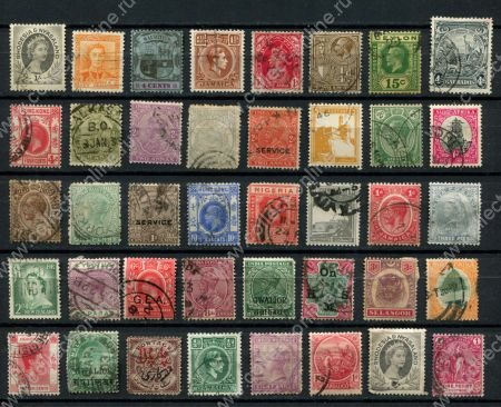 Британские колонии • 40 разных старинных марок • Used F-VF