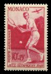 Монако 1948 г. • Mi# 346 • 10+15 fr. • Летние Олимпийские Игры, Лондон (теннис) • авиапочта • MH OG VF ( кат. - €22 )