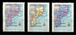 Мозамбик 1954 г. • Sc# 387-389 • 10,20,50 c. • карта Мозамбика • MNH OG VF