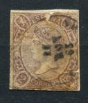 Испания 1865 г. • Mi# 66 • 2 R. • Изабелла II • стандарт • Used * ( кат. - €35 )