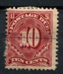 США 1910-1912 гг. • Sс# J49 • 10 c. • служебный выпуск • Used F ( кат.- $ 20 )