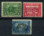 США 1913 г. Sс# 397-399 • 1 - 5 c. • Выставка "Панама-Тихий Океан" • перф. 12 • Used F-VF ( кат. - $13 )